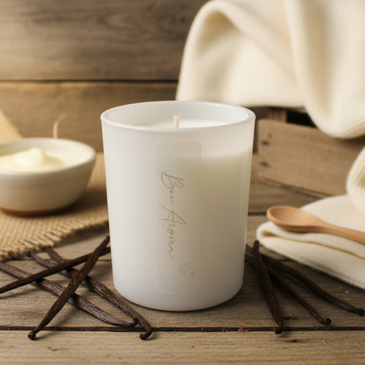 Sweet vanilla scented candle