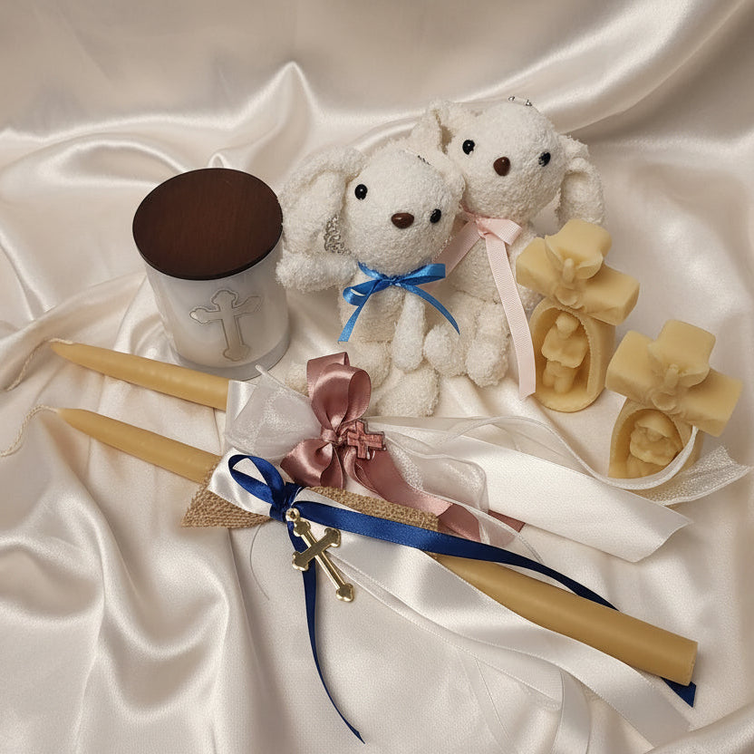 Orthodox Lamabathes Gift box ~ Palm Sunday Candles Beeswax