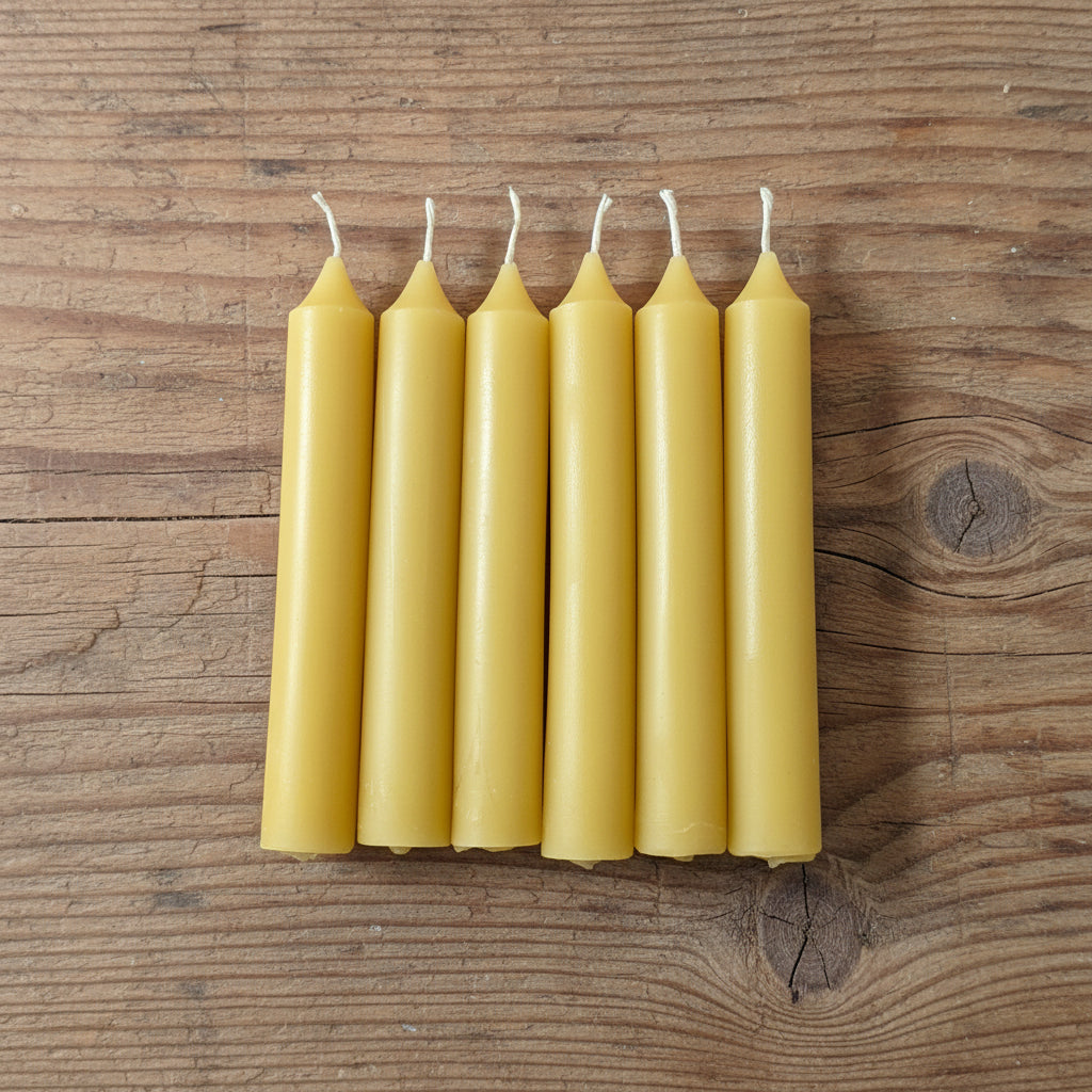 Beeswax short tapers - 6 candles