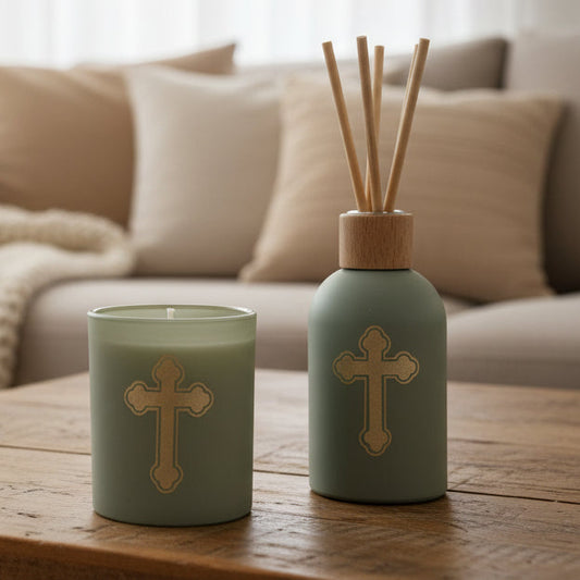 Limited Edition Mothers day Set - Scented Frankincense Candle & Diffuser