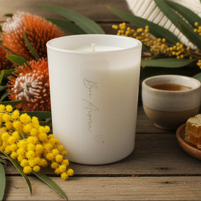 Australian Floral & Honey scented beeswax candle 250 gr