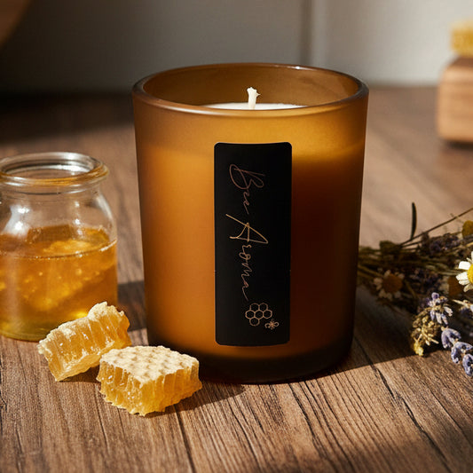 Australian Beeswax Candle 170 gr Amber Glow