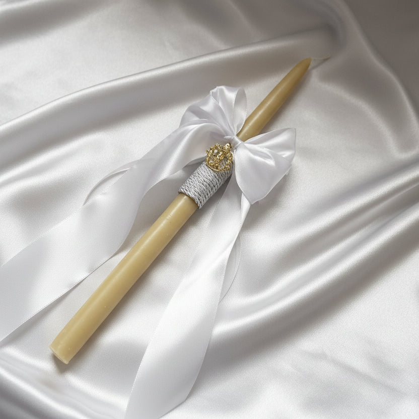 Orthodox Easter Lambathes - Palm Sunday Candle with Gold pendant
