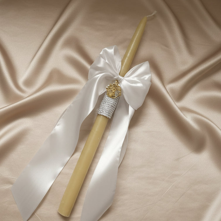 Orthodox Easter Lambathes - Palm Sunday Candle with Gold pendant