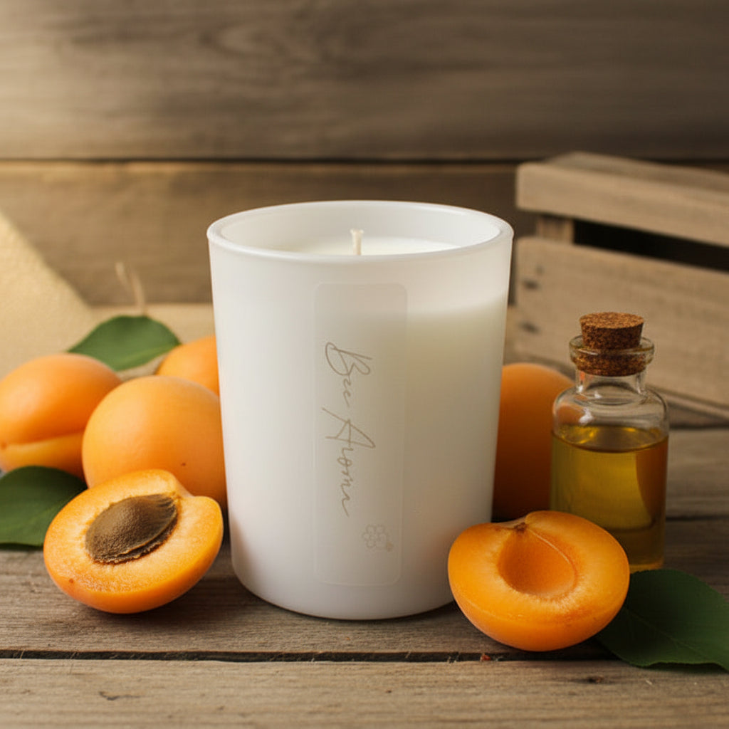 Natural Apricot oil scented candle