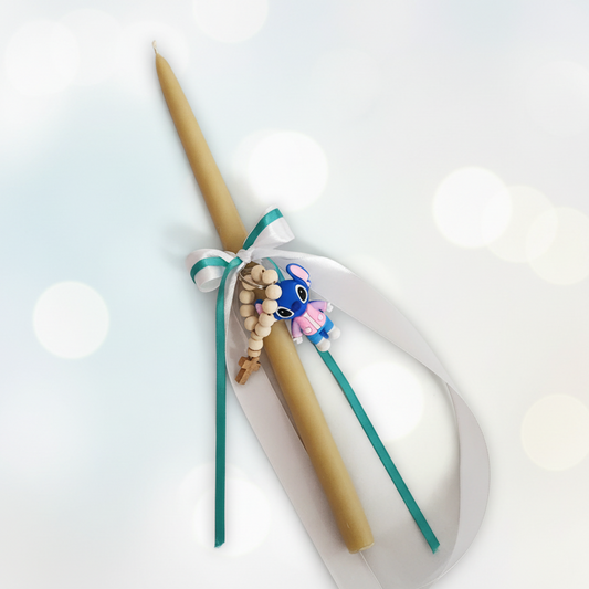 Beeswax Easter Palm Sunday Candles Stich theme -  Lambathes