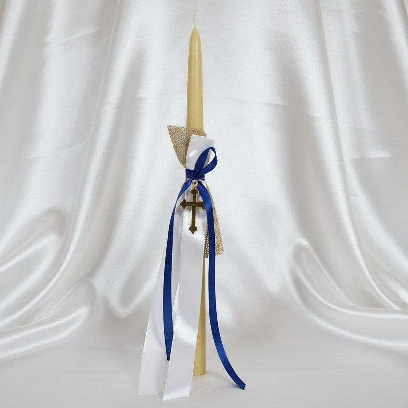 Orthodox Easter Candles for Palm Sunday | Lambatha with acrylic cross
