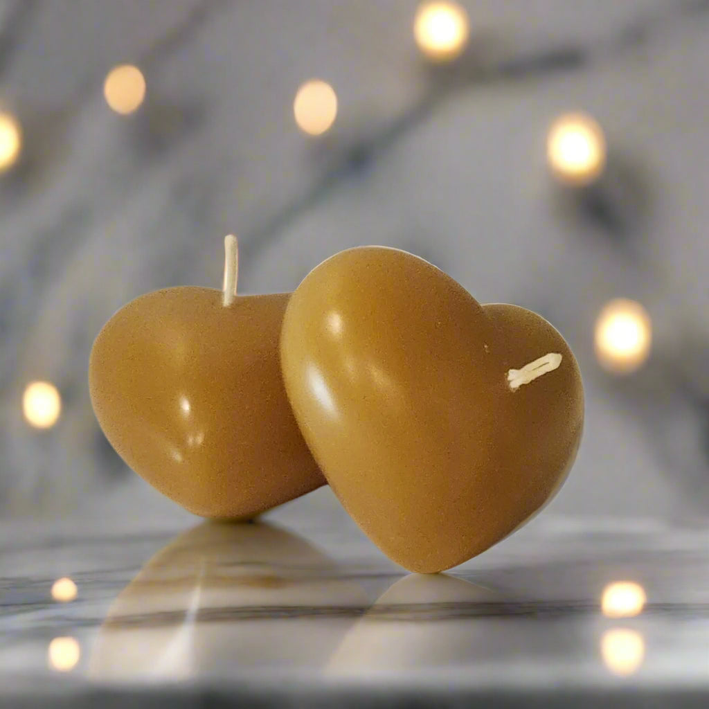 Beeswax Heart Candle