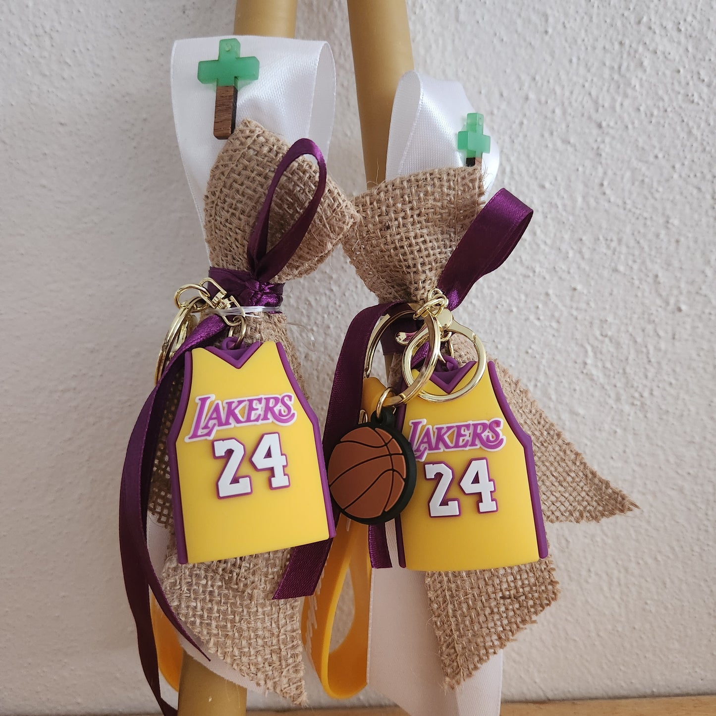 Beeswax Easter Palm Sunday Candles -  Lambathes Basketball themed