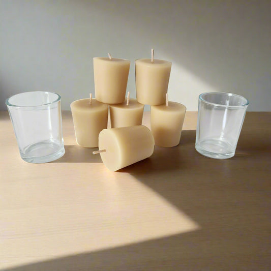 6 piece Beeswax votive starter pack