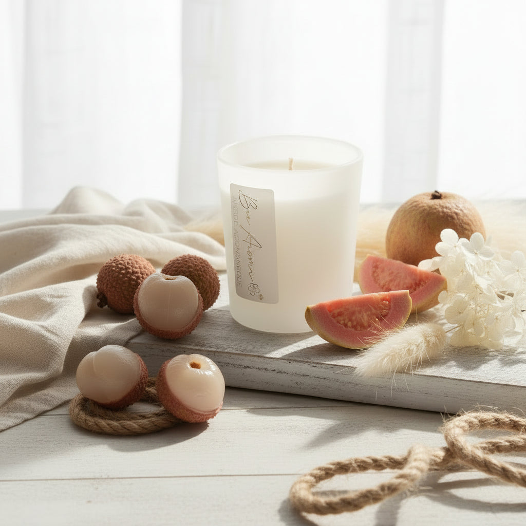Lychee & Guava scented  candle 170 gr