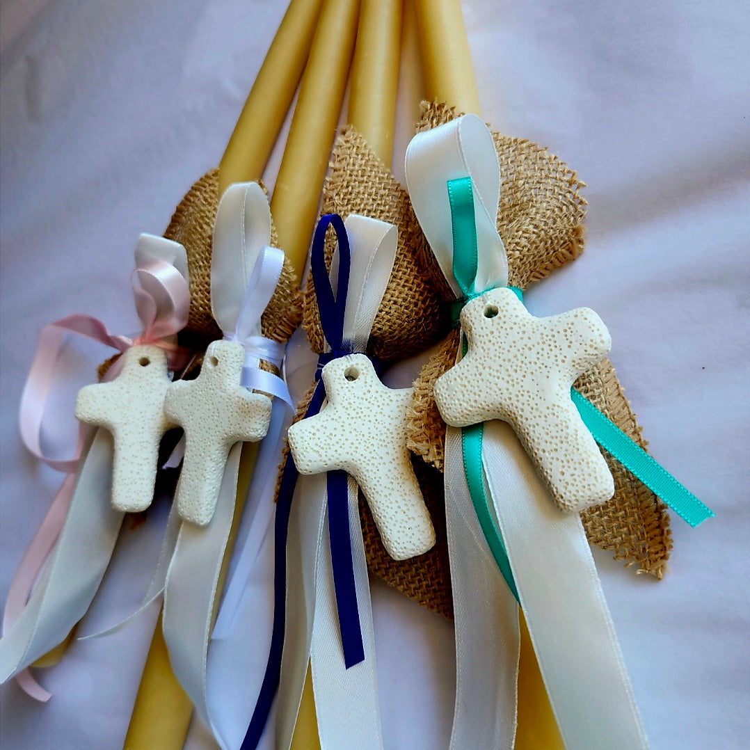 Beeswax Church Lambades - Palm Sunday candles for Orthodox Easter