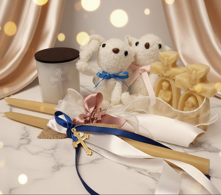 Orthodox Lamabathes Gift box ~ Palm Sunday Candles Beeswax