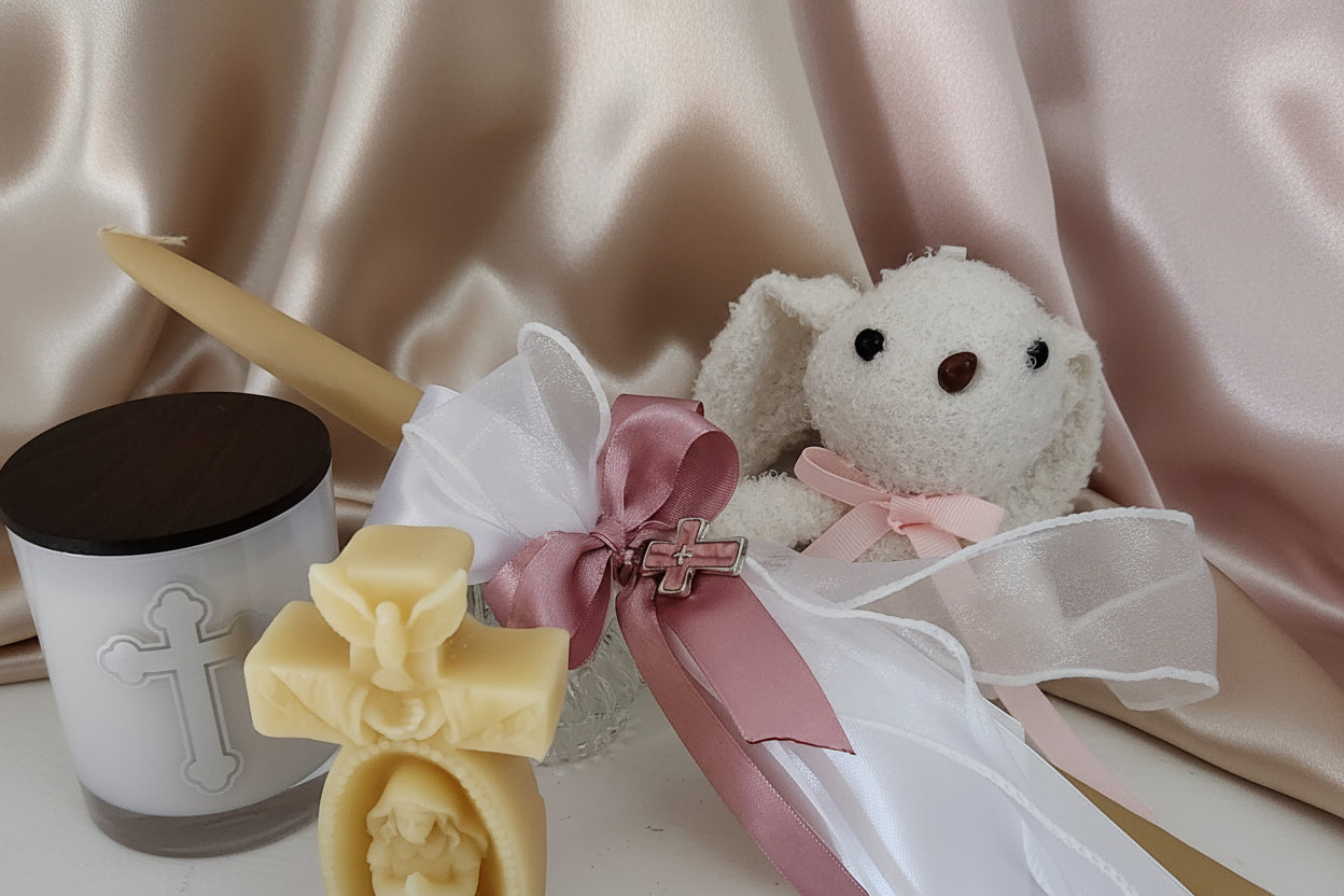 Orthodox Lamabathes Gift box ~ Palm Sunday Candles Beeswax