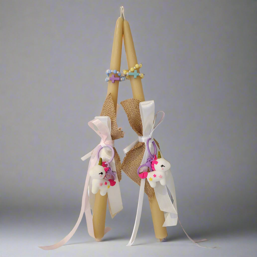 Easter Orthodox candles - Beeswax Palm Sunday Lambades