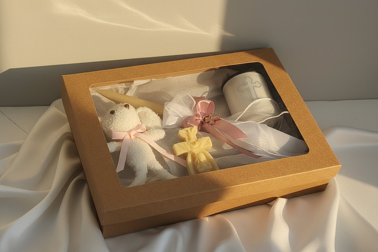 Orthodox Lamabathes Gift box ~ Palm Sunday Candles Beeswax