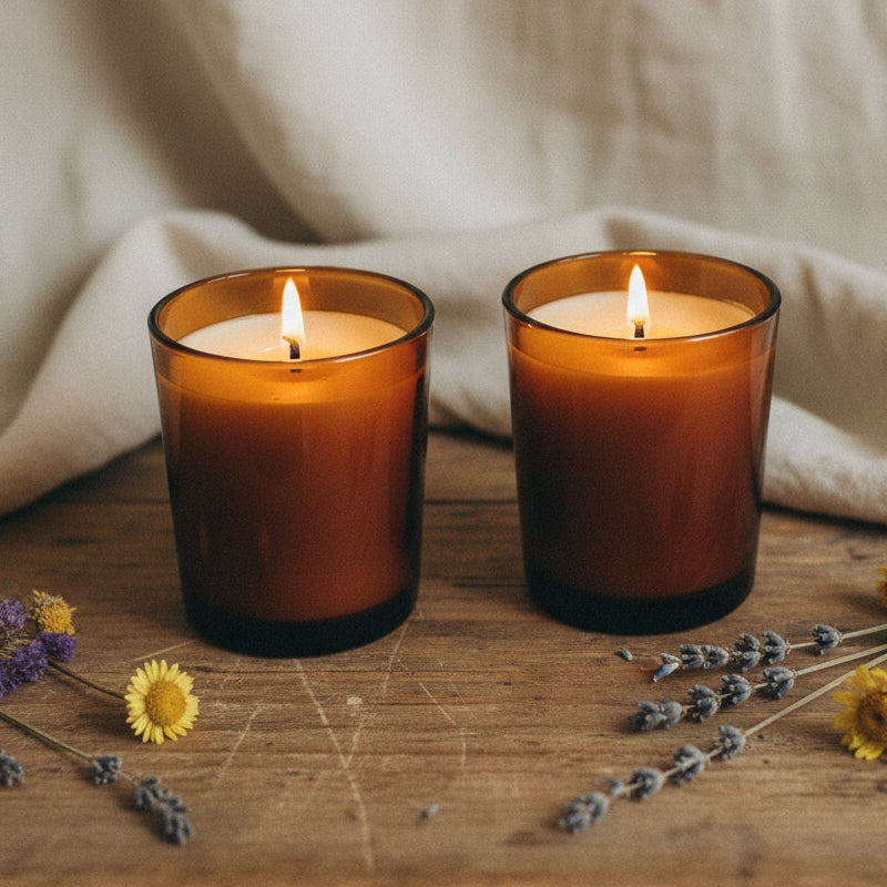 Australian Pure Beeswax Votive Candle Amber Light