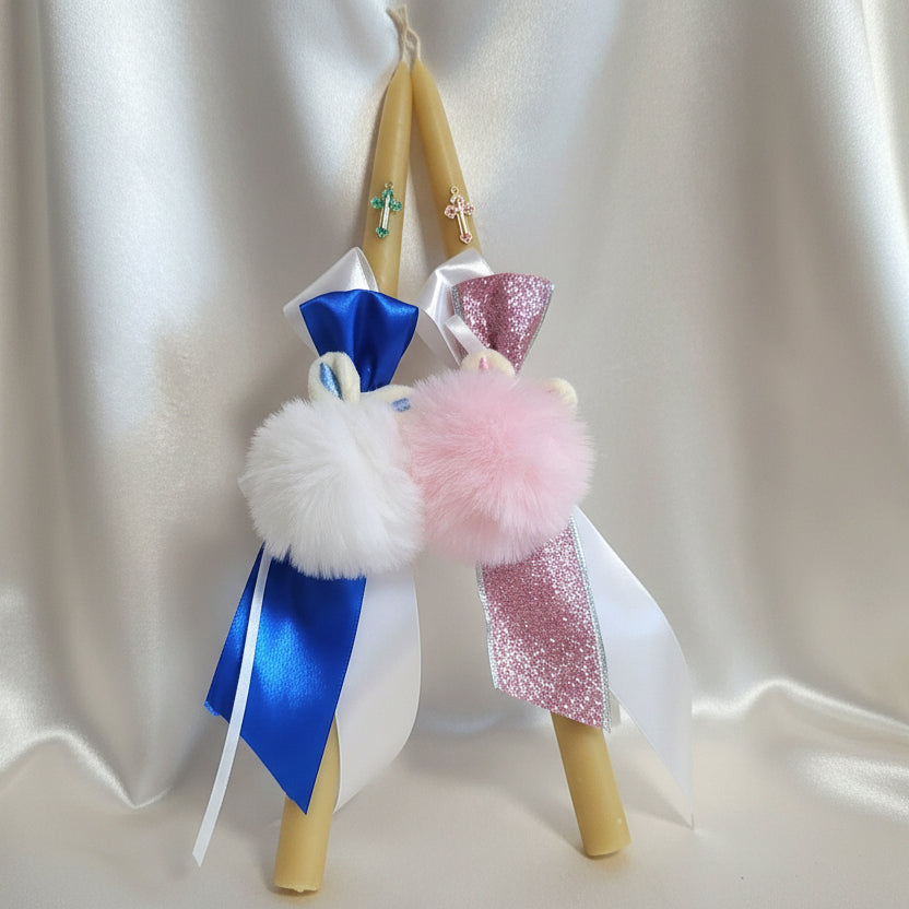 Palm Sunday candles - Orthodox Easter - Lambathes for kids - bunny