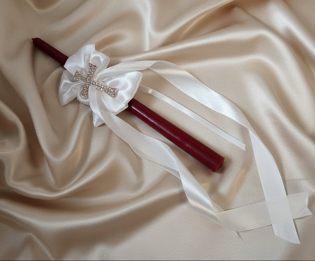 Palm Sunday Candles - Orthodox Easter Red Lambathes