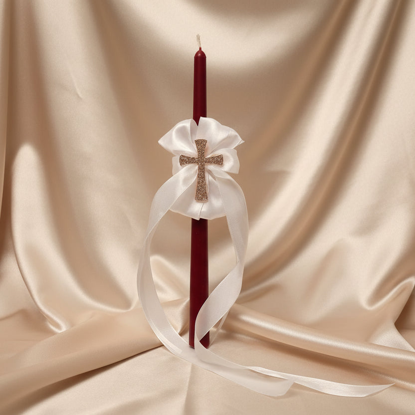 Palm Sunday Candles - Orthodox Easter Red Lambathes