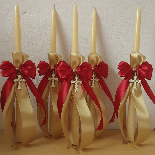 Beeswax Girls Palm Sunday - Orthodox Easter candles / Lambatha